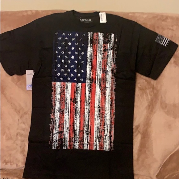 BLACK RWB US AMERICAN FLAG TACTICAL GRAPHIC TEE - Picture 2 of 2